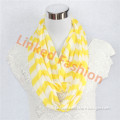 new sexy lady\'s yellow jersey chevron knit infinity scarf for autumn fall winter design cachecol,bufanda infinito,bufanda